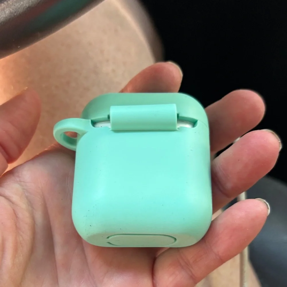 Apple AirPods with Mint Green Case